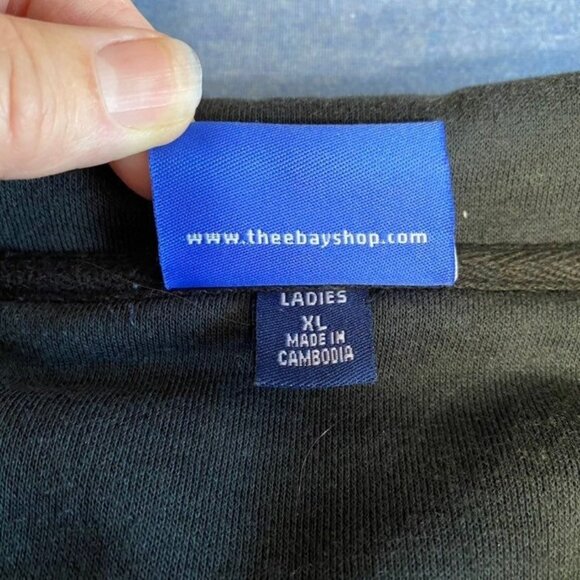 Womens XL Black Fleece 1/4 Zip Sweatshirt 2008  Embroidered Logo - Picture 8 of 8